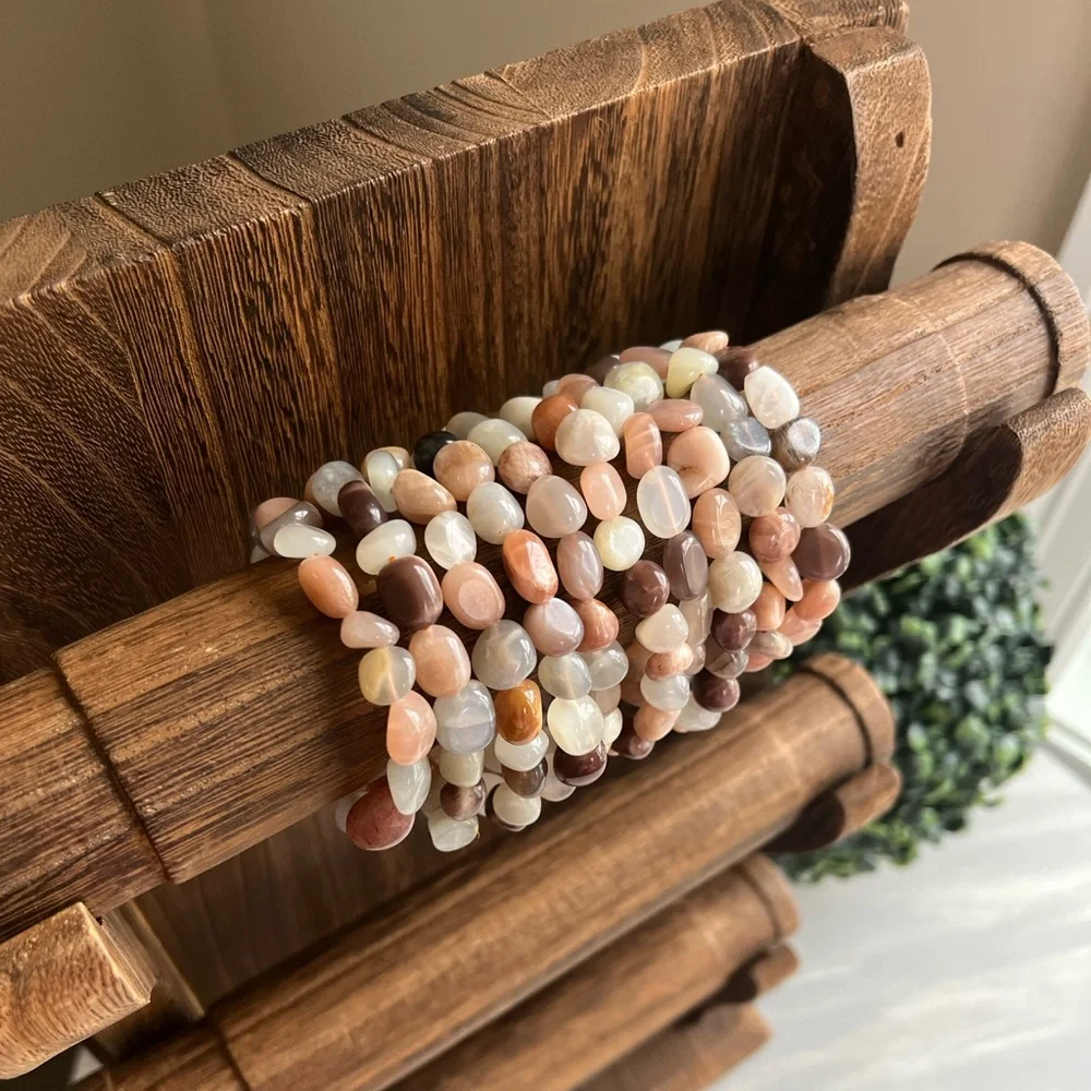 Multi Moonstone Tumble bracelet (one) - Picture 4 of 4